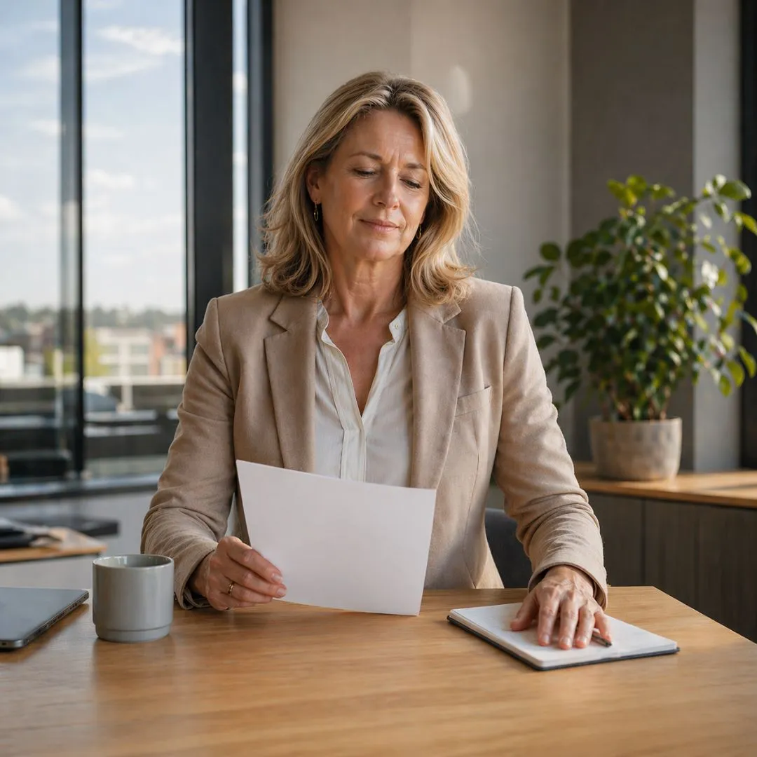 HR manager leest de resultaten van de Quickscan