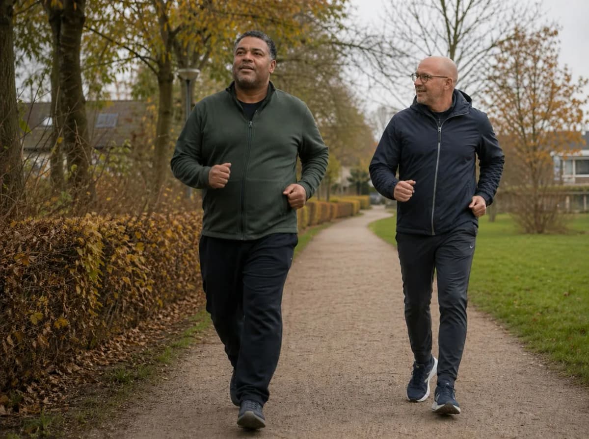 Sjoggen tijdens coaching, rustig bewegen in de natuur