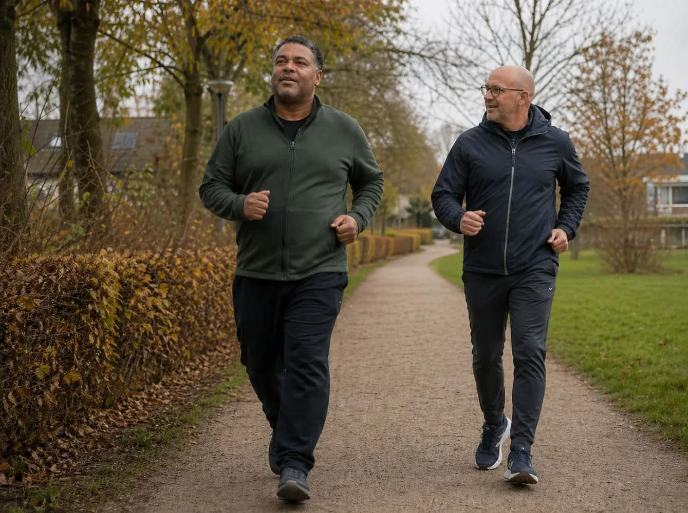 Sjoggen tijdens coaching, rustig bewegen in de natuur